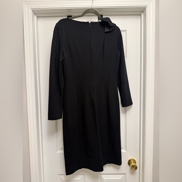 Emporio Armani Women’s Bateau Neckline Black Long Sleeve Midi Dress Size 12 - Picture 7 of 9